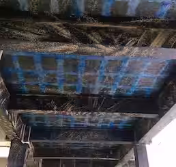 FRP karbon fiber ile betonarme kirişlerin alt yüzeyden güçlendirme uygulaması